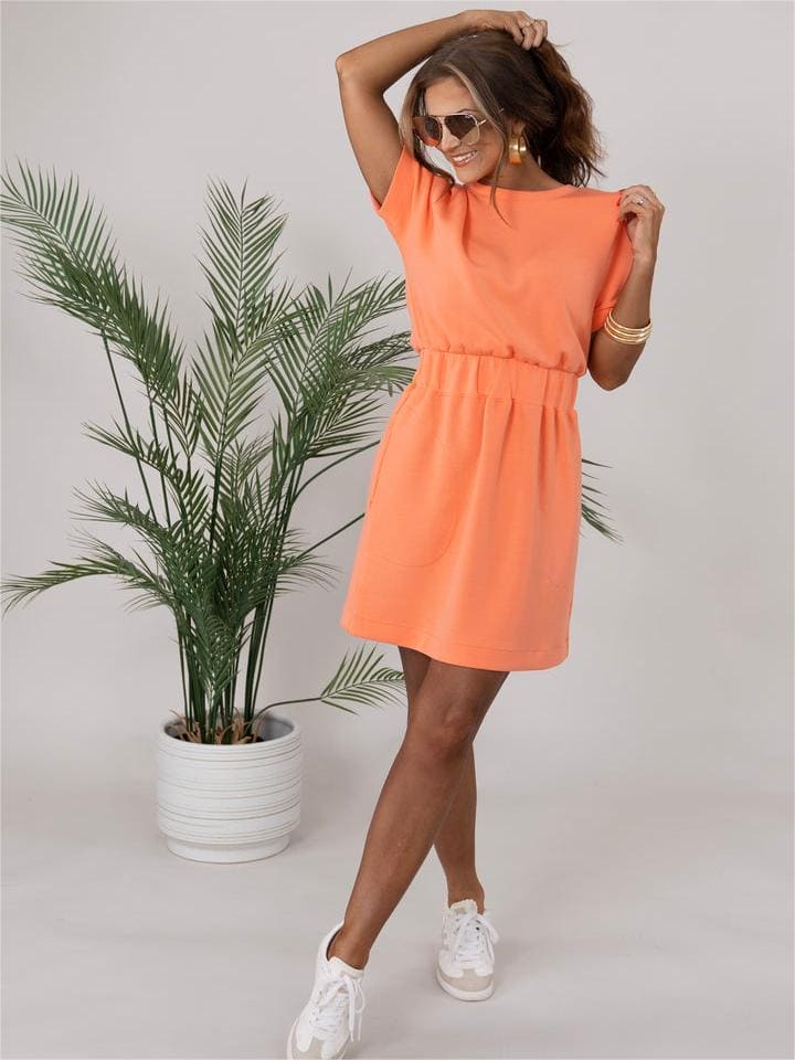 AirEssentials Cinched T-Shirt Dress (BUY 2 FREE SHIPPING)