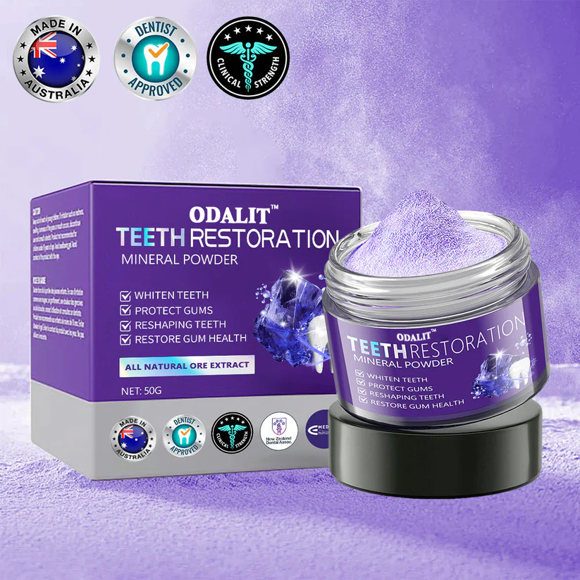 Polvo Mineral ODALIT™ para Restauración Dental 🦷 (Recomendado por TGA) (Trata la periodontitis y las úlceras bucales, previene la pérdida de dientes y repara la retracción de las encías)