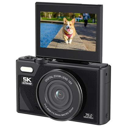 5K 75MP, Digital Camera with Flip Screen LCD