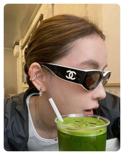 Rektangulære solbriller i acetat