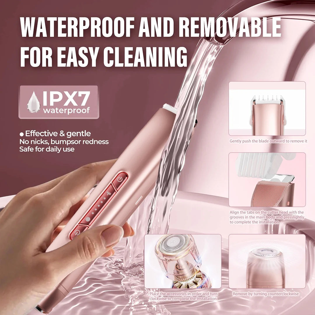 Recortadora indolora para vello de bikini 2 en 1