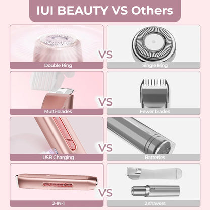 Recortadora indolora para vello de bikini 2 en 1