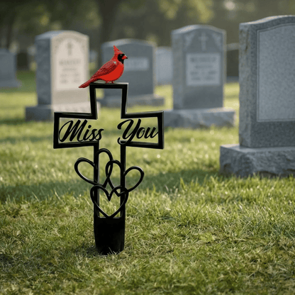 🐦💖 Metal Cemetery Memorial Plaque for Remembrance ✝️