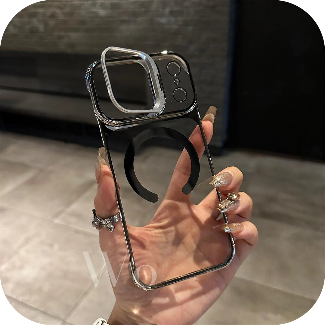 Magnetic Borderless Case with Built-in Lens Holder