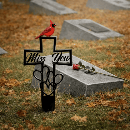 🐦💖 Metal Cemetery Memorial Plaque for Remembrance ✝️