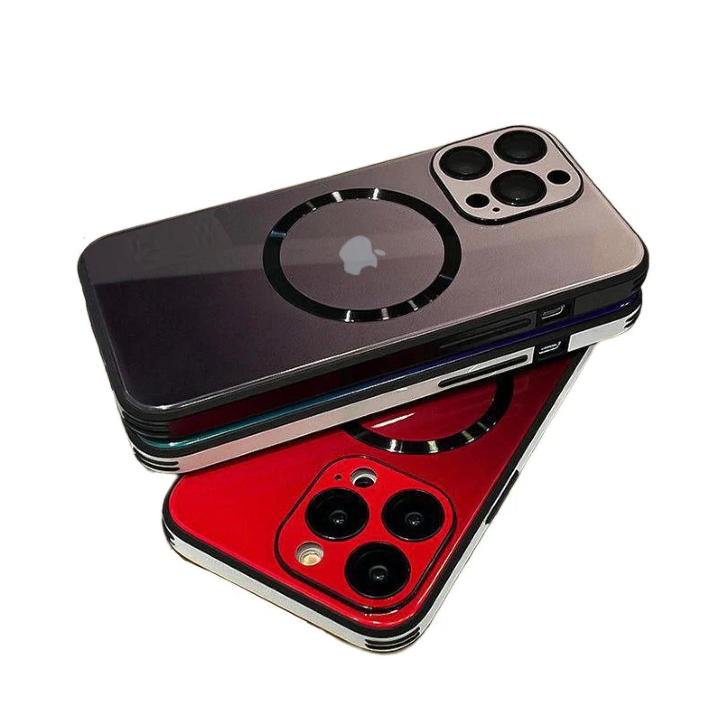 Gradient Magnetic Glass Protective Case For iPhone
