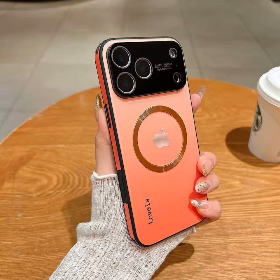 Gradient Magnetic Glass Protective Case For iPhone