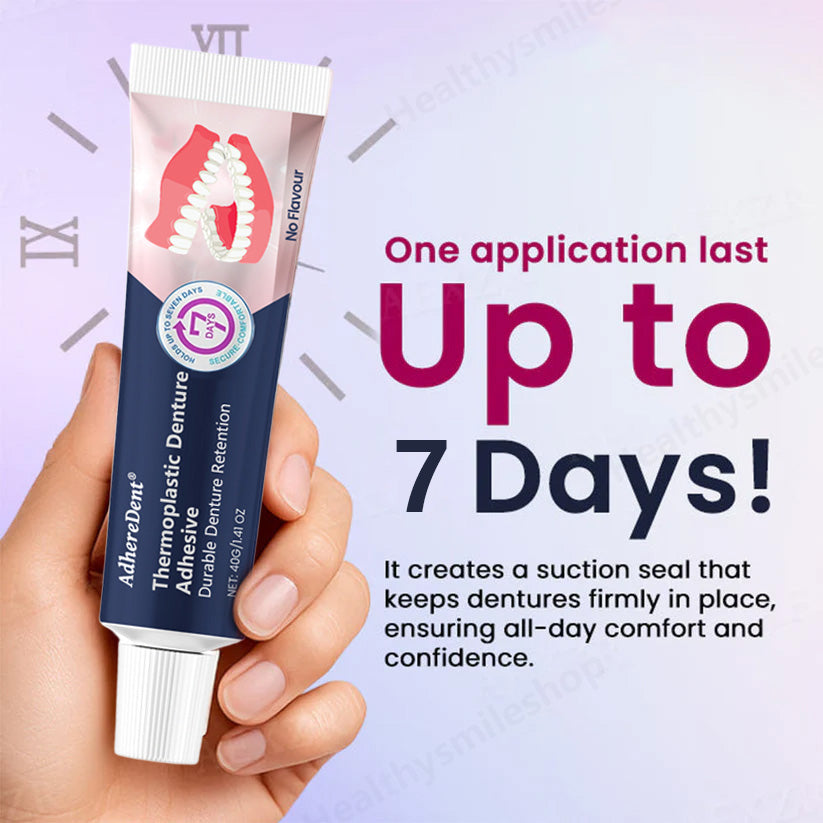 AdhereDent®  Thermoplastic Denture Adhesive ⏳ Durable Denture Retention