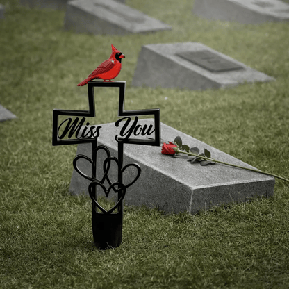 🐦💖 Metal Cemetery Memorial Plaque for Remembrance ✝️