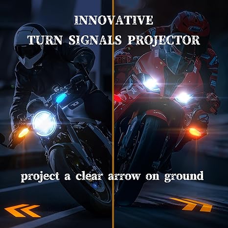 LED Turn Signal Lights Projector for Motorcycle