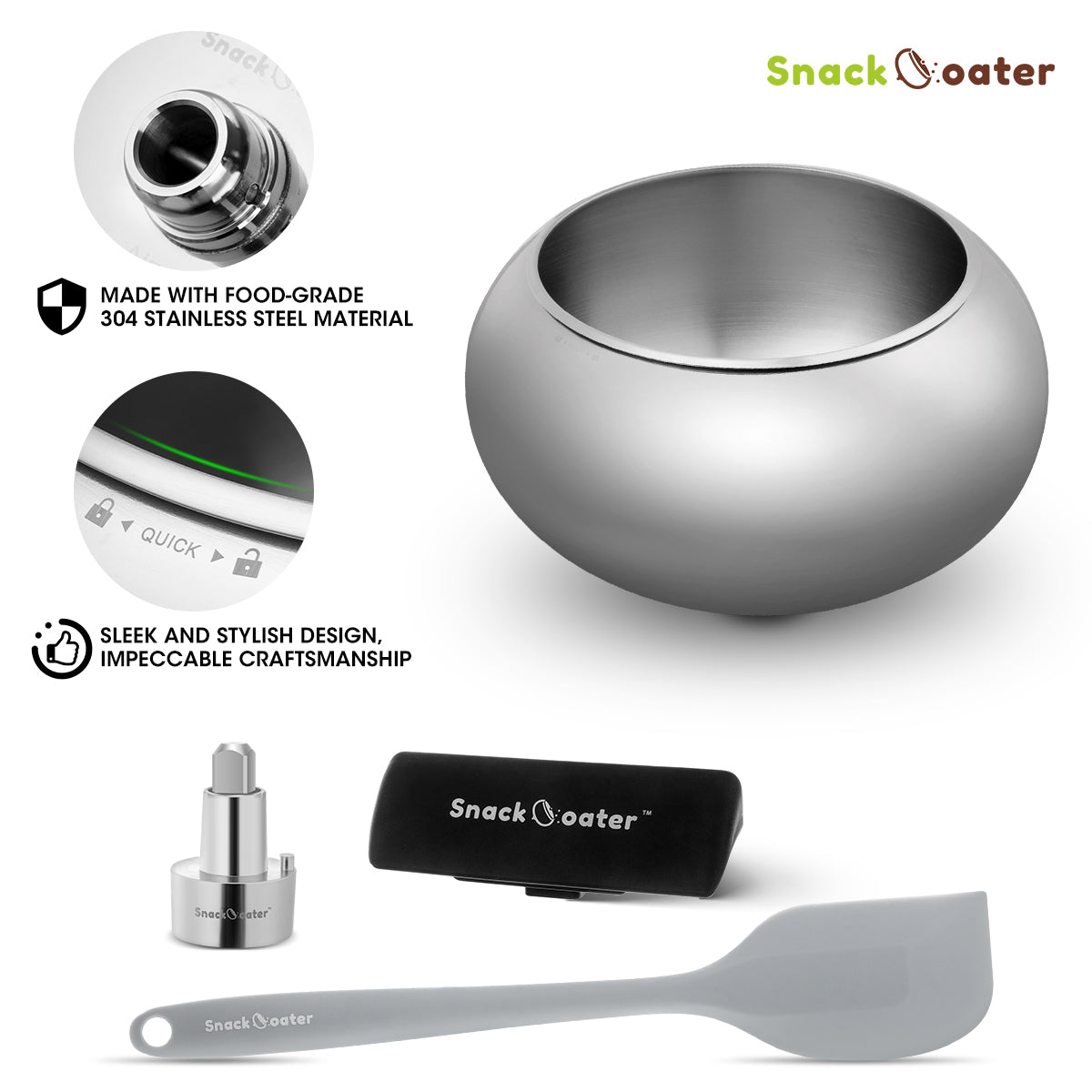 Zaho Snack Coater Coating Pan Attachment