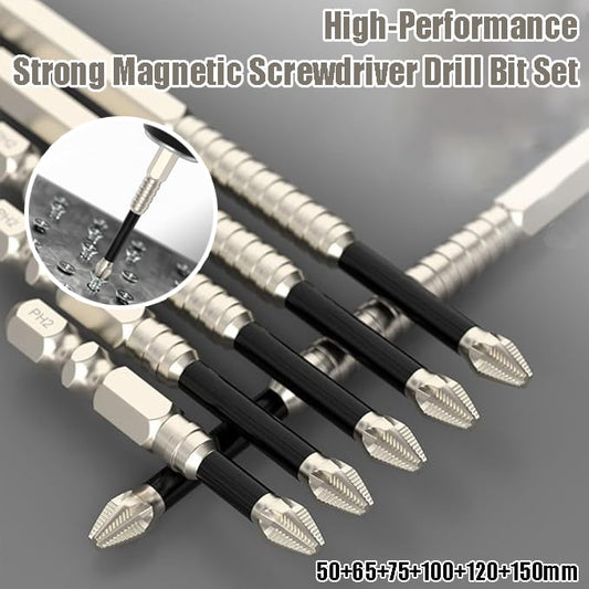 High-Magnetic Screwdriver Drill Bit  Set (6Pcs)
