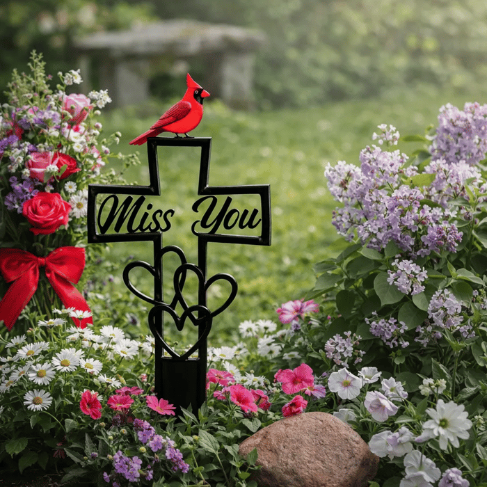 🐦💖 Metal Cemetery Memorial Plaque for Remembrance ✝️