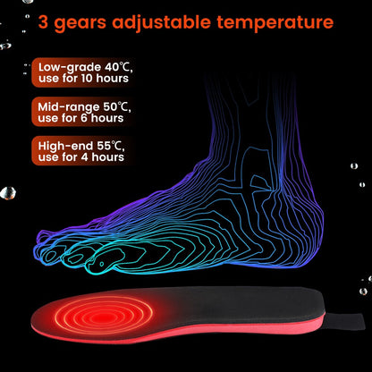 Electric Heated Insoles with USB Recharge & Remote Control