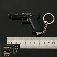 1:3 Alloy Hand Gun Model Metal Keychain