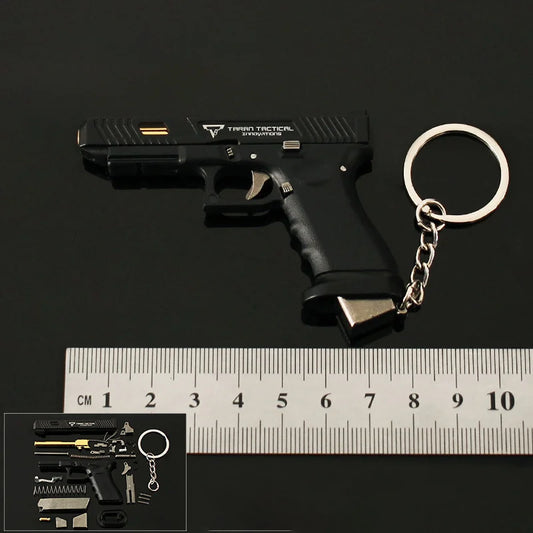 1:3 Alloy Hand Gun Model Metal Keychain