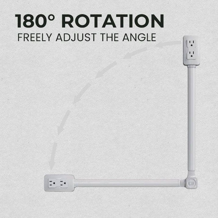 Power socket swivel extender (With USB port)