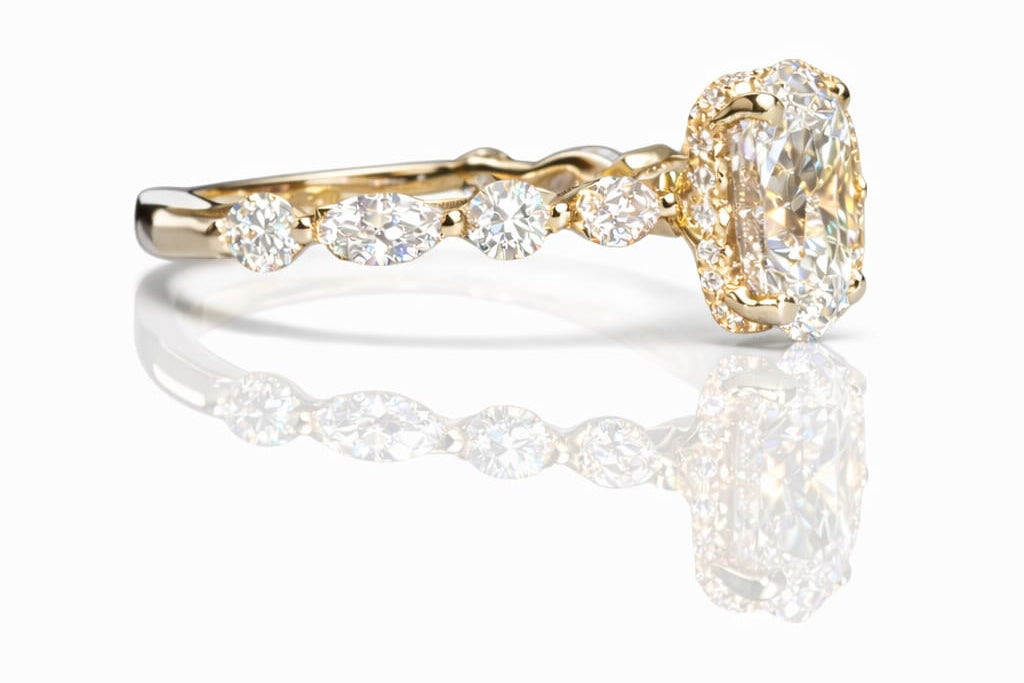 “Emily” Oval Halo — 2.02ct Lab-Grown D-VS1 Diamond Ring
