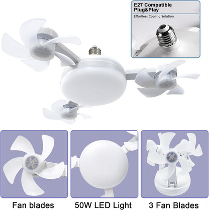 Socket Fan Light with Remote