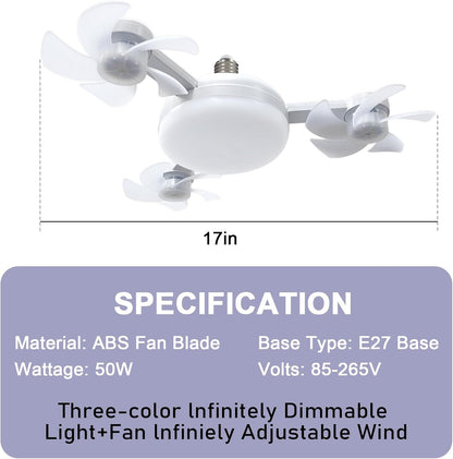 Socket Fan Light with Remote