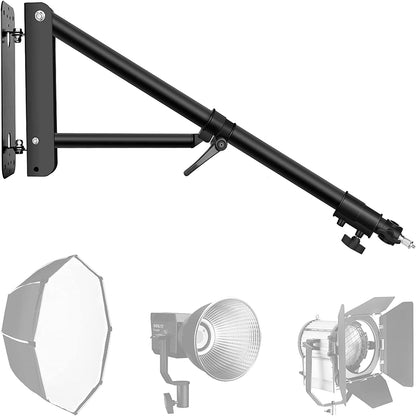 Adjustable Wall Mount Boom Arm 180°Rotation Heavy Duty Triangle Bracket Mounting Bar