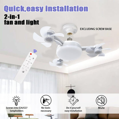 Socket Fan Light with Remote