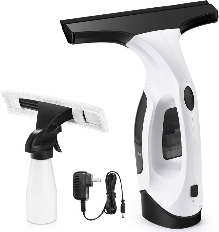 Rechargeable Window Vacuum Cleaner with Squeegee