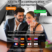 AI Translation Wireless OWS Bluetooth 5.4 Earphones (Fit iOS & Android)