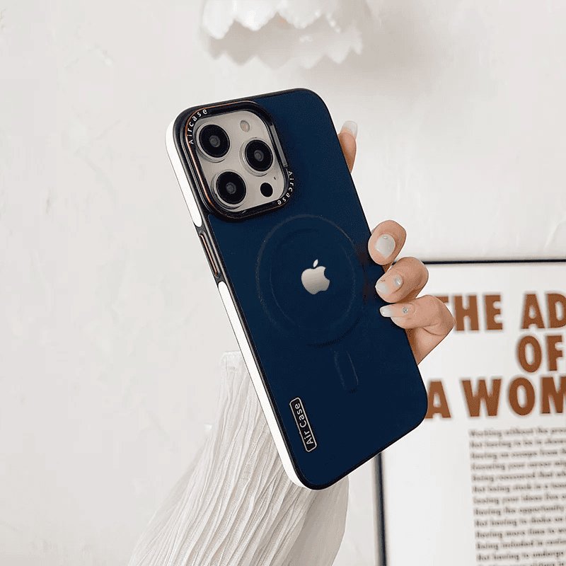 Metal Frame Anti Drop Magnetic Suction Case Cover for iPhone