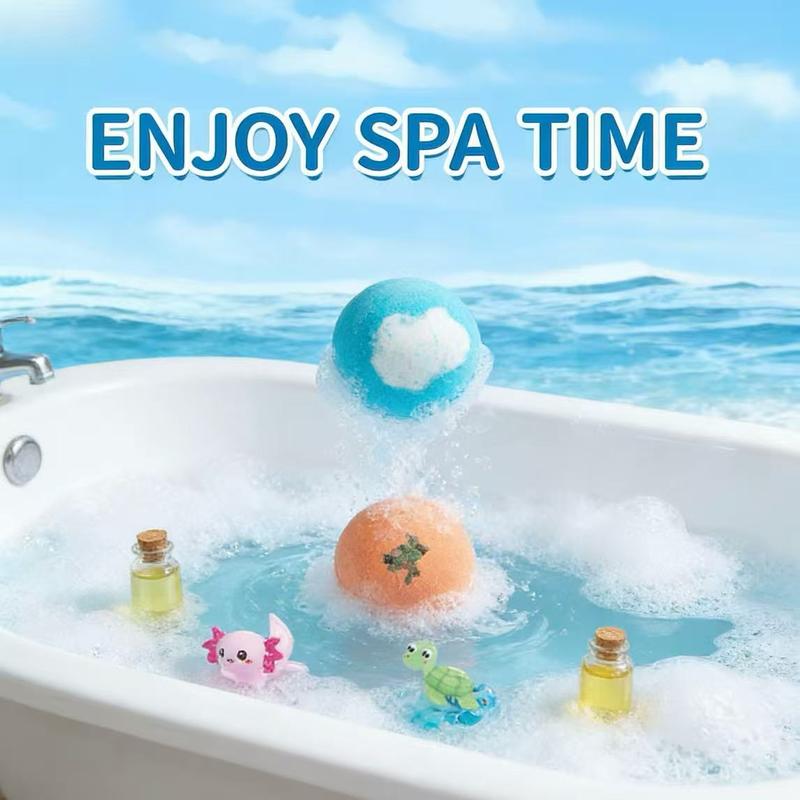 🛁 Natural Bath Bombs for Kids with Mega Bubbles & Surprise Inside 🥚✨12 pcs[1 Box]