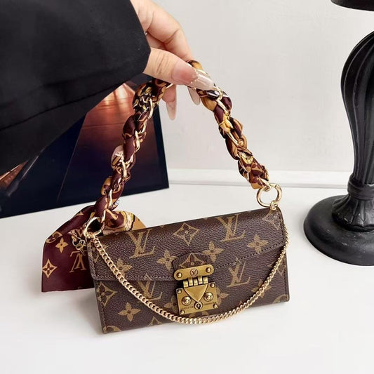 Letter Holster Sjaalketting Portemonnee Hoes Voor iPhone & Samsung S23 Ultra / S24 Ultra / S25 Ultra