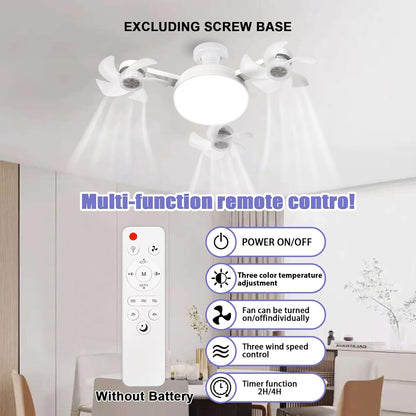 Socket Fan Light with Remote