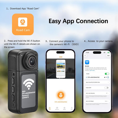 Ultra HD Thumb Action Camera | Wi-Fi App Control | Wide-Angle Sports & Travel Camera