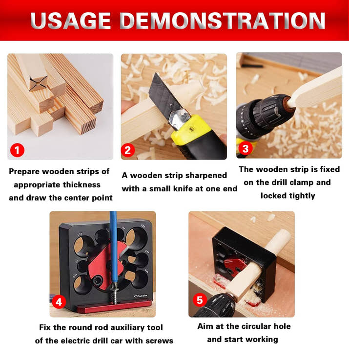 Adjustable Dowel Maker Jig Kit