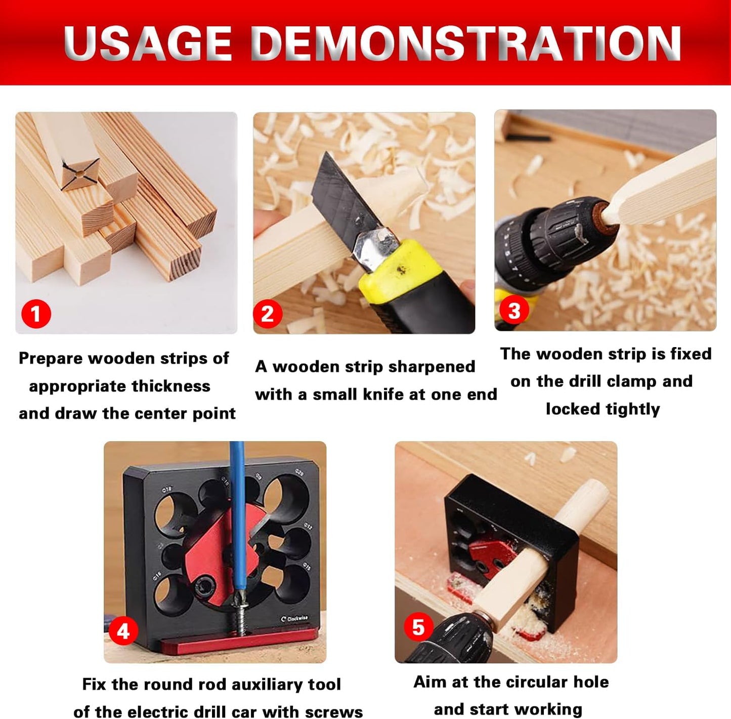 Adjustable Dowel Maker Jig Kit