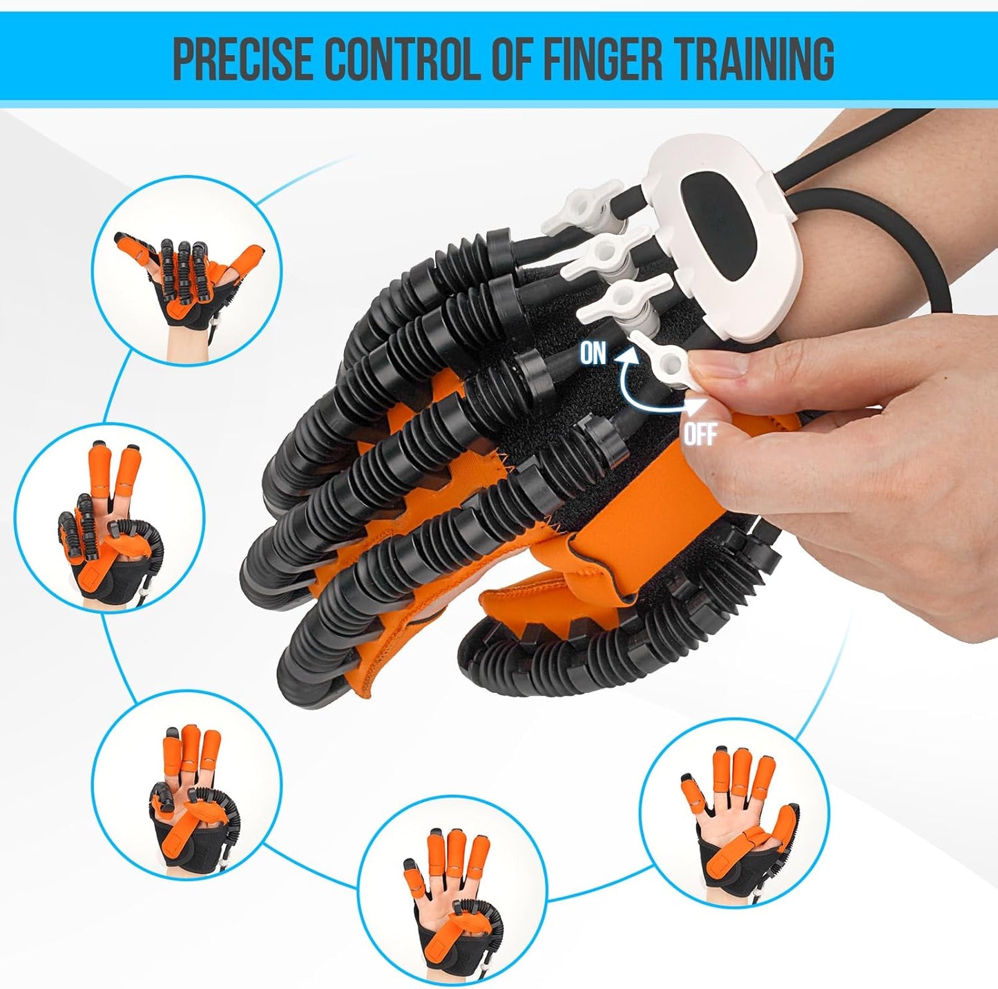 Hand Rehabilitation Robot Glove for Finger Therapy