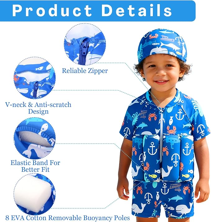 Kids Detachable Float Swimsuit
