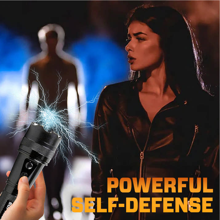 ZAHO™ VoltGuard X95 Tactical Stun Flashlight ⚡ Light in Dark, Power in Danger