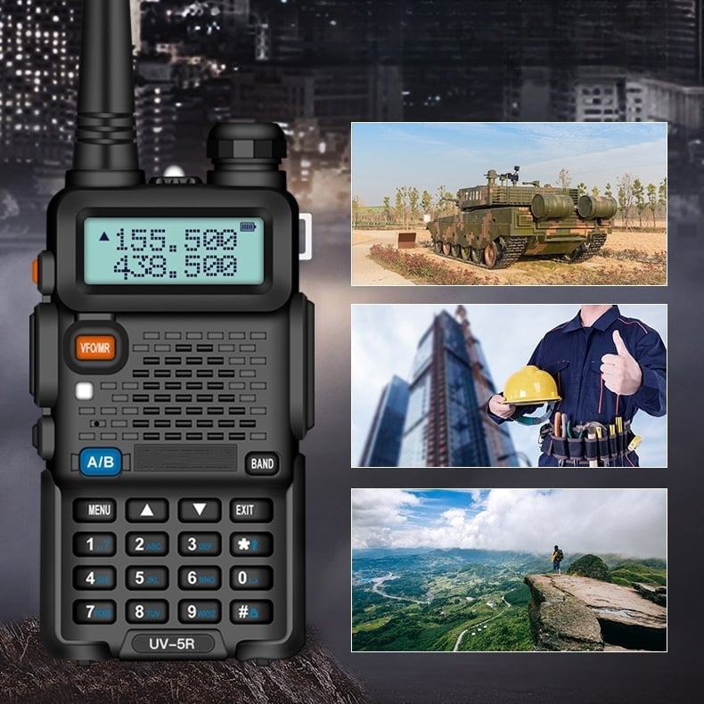 2PCS UV-5R Ham Radio Handheld Walkie