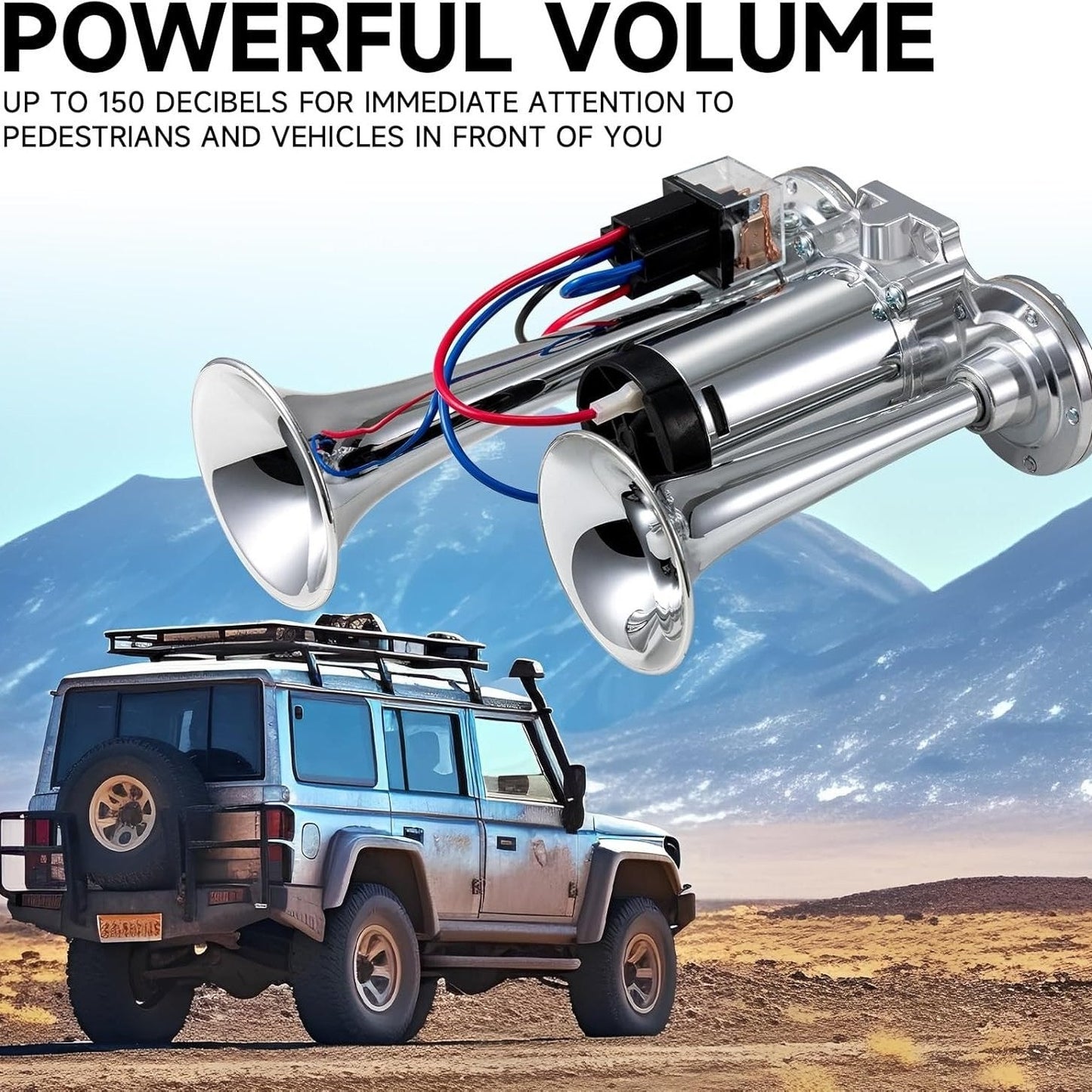 2026 Upgraded 12V Dual Air Horn Kit