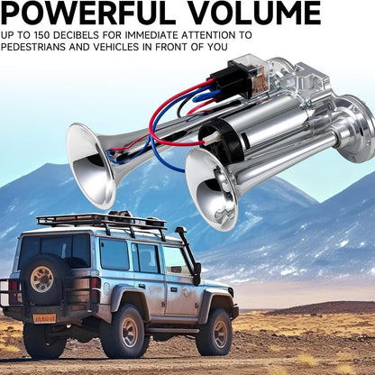 2026 Upgraded 12V Dual Air Horn Kit