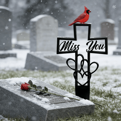 🐦💖 Metal Cemetery Memorial Plaque for Remembrance ✝️