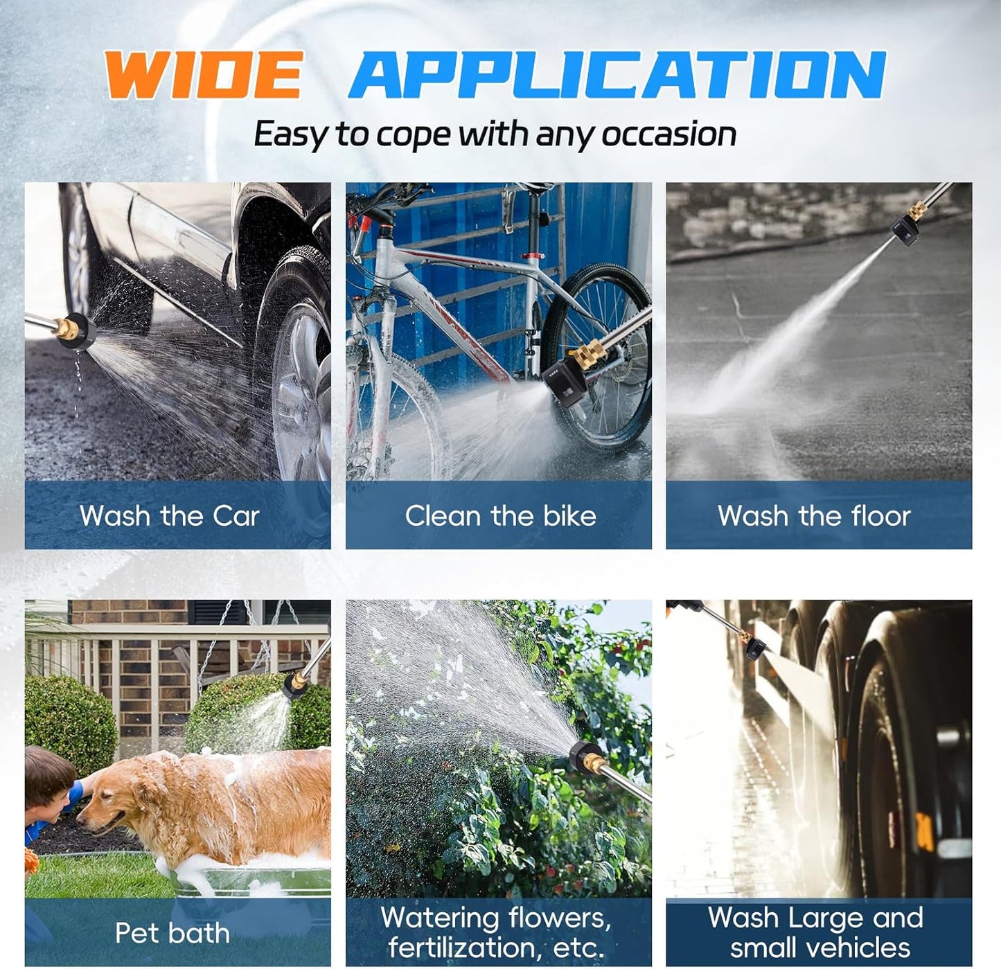 Pistola de agua portátil sin cable de alta presión