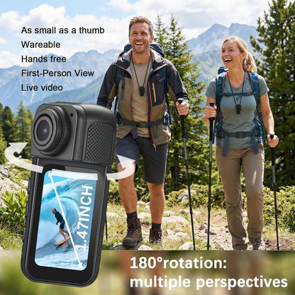 Ultra HD Thumb Action Camera | Wi-Fi App Control | Wide-Angle Sports & Travel Camera