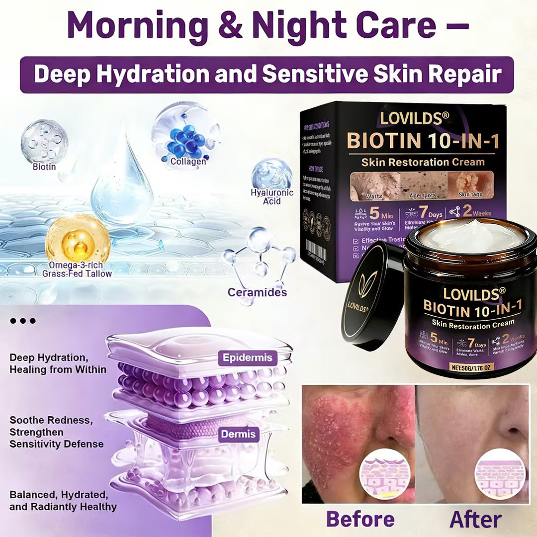 LOVILDS® Biotin 10-in-1 Skin Restoration Cream 🍀