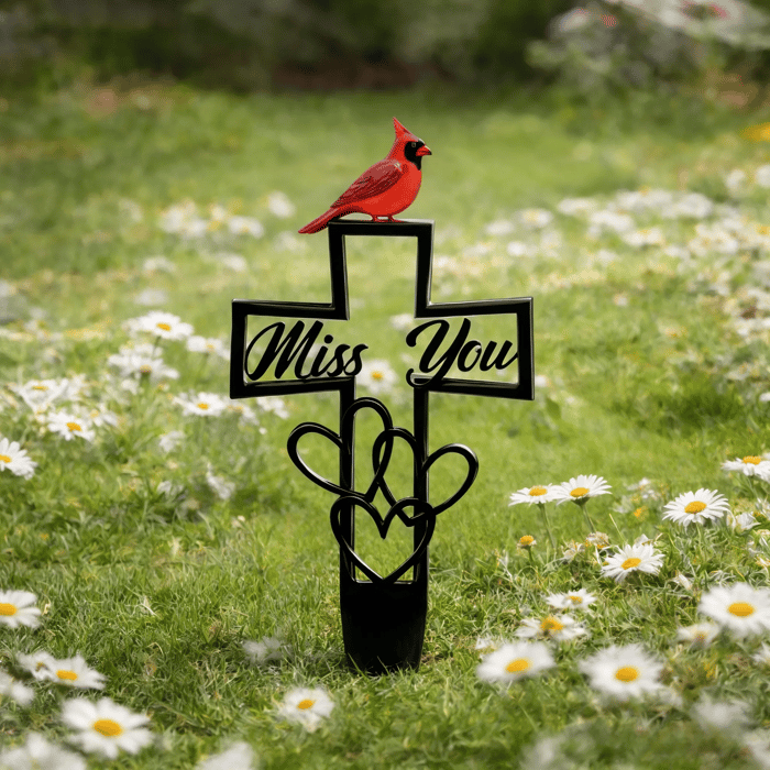 🐦💖 Metal Cemetery Memorial Plaque for Remembrance ✝️
