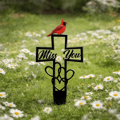 🐦💖 Metal Cemetery Memorial Plaque for Remembrance ✝️