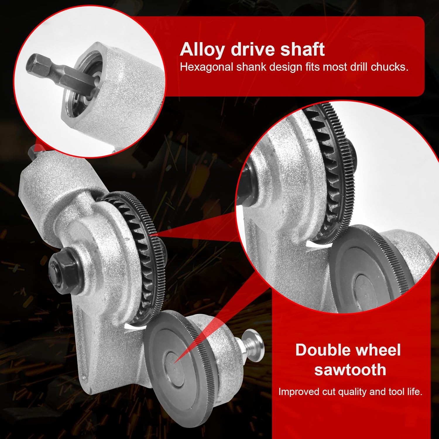 Sheet Metal Cutter Drill Attachment
