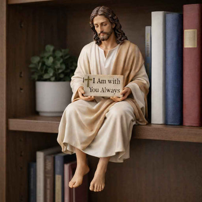 Handcrafted Jesus Figurine ✝️ Serene Desk Companion 🙏