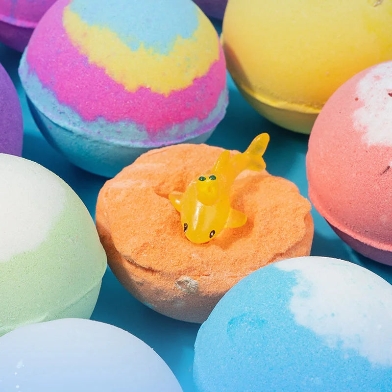 🛁 Natural Bath Bombs for Kids with Mega Bubbles & Surprise Inside 🥚✨12 pcs[1 Box]